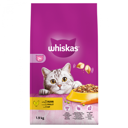 Whiskas 7+ Senior kip droogvoer 1,9 kg verpakking