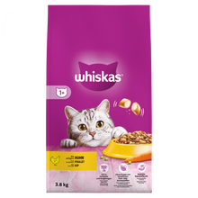 Whiskas 1+ droog adult kip 3,8kg verpakking droog kattenvoer