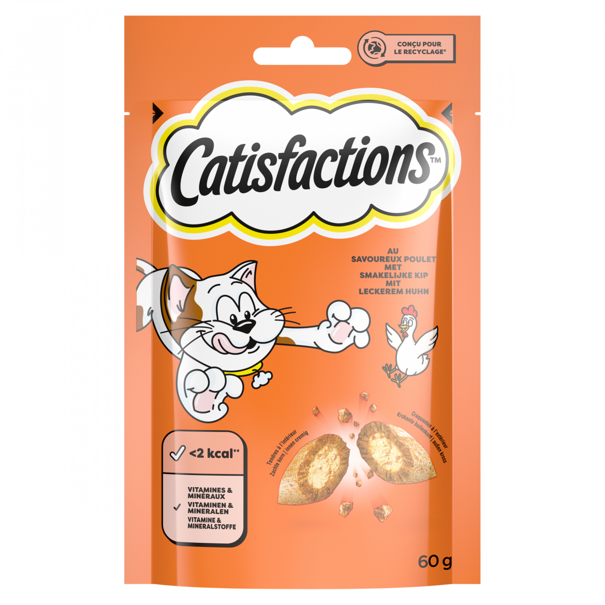 Catisfactions kip 60gr – kattensnacks met kip