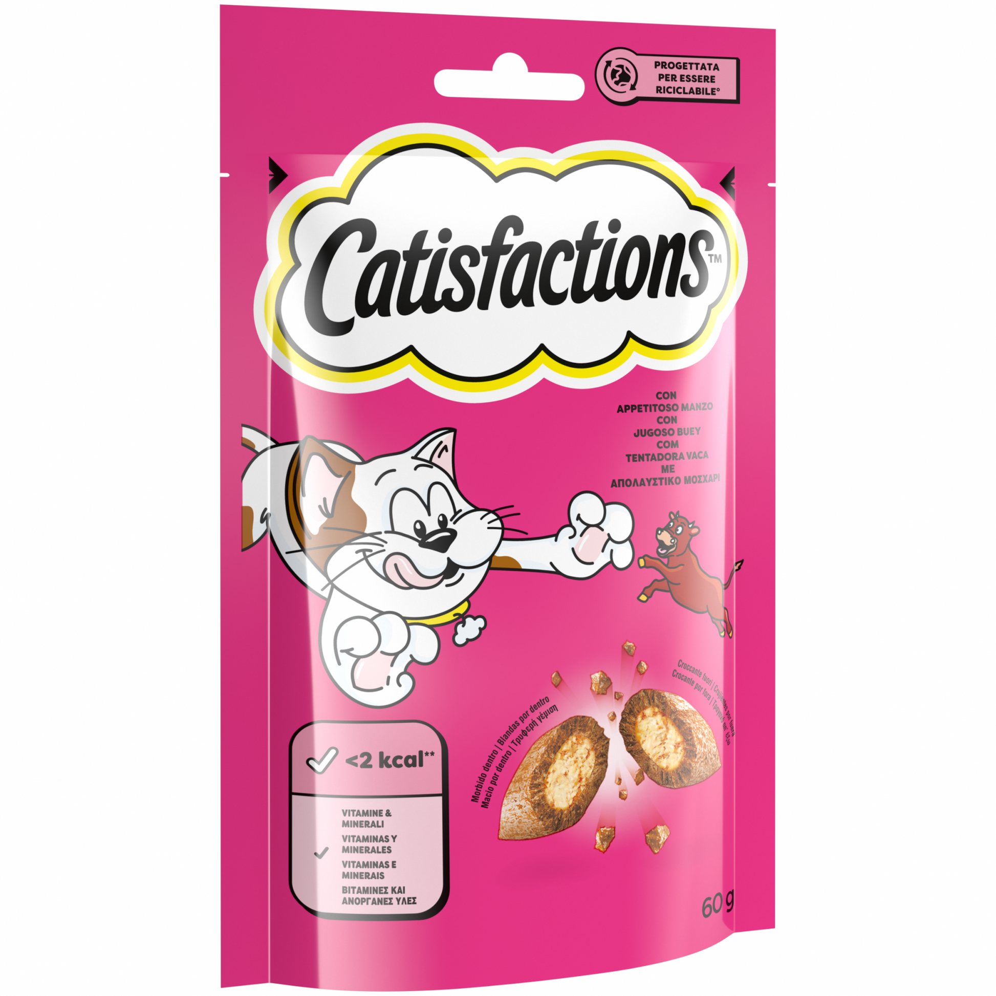 Catisfactions rund 60gr – kattensnacks met rund