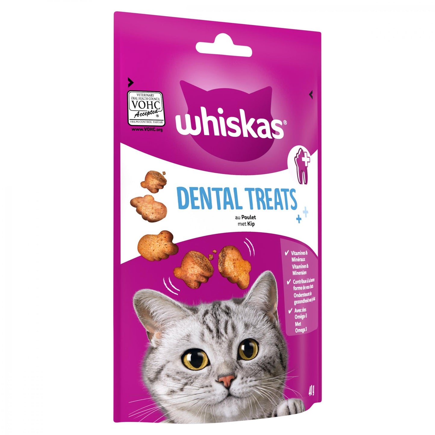 Whiskas Dental Treats kip 40gr kattensnack voor katten