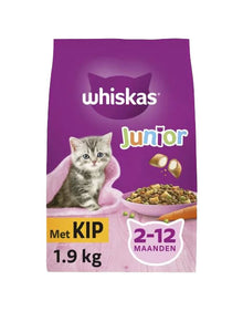 Whiskas Junior Droogvoer – Kip – 2-12 Maanden – 1.9 kg