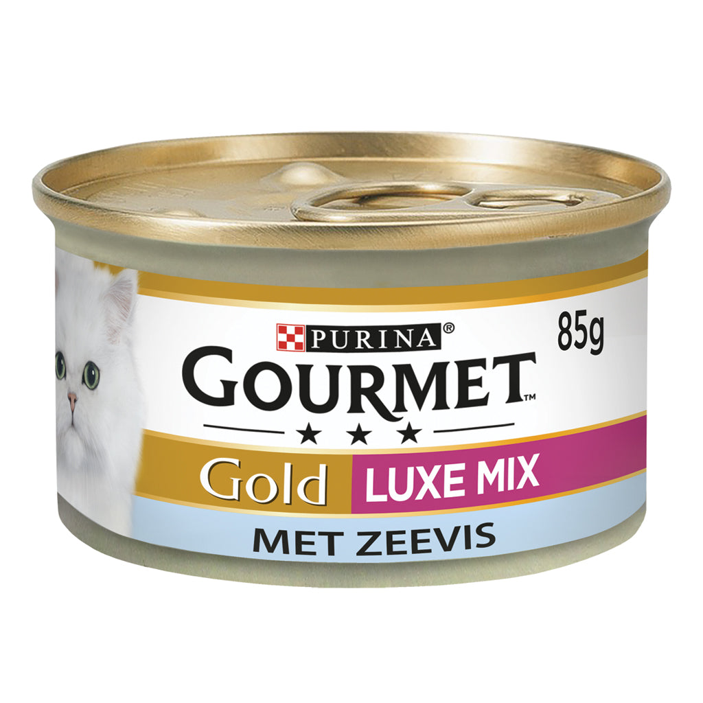 Gourmet Gold Fijne Hapjes Vis & Spinazie – Nat Kattenvoer – 85 g
