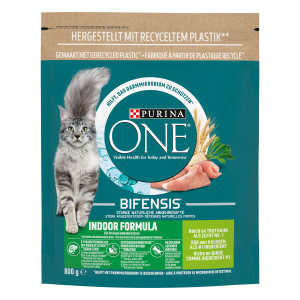 Purina ONE Binnenkat Kalkoen voor Volwassen Katten – Droog Kattenvoer – 800 g