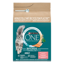 Purina ONE Zalm en Verse Groenten droog kattenvoer voor volwassen katten 3 kg verpakking voorkant