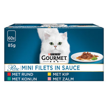 Gourmet Perle mini filets saus selectie 60x85gr – nat kattenvoer
