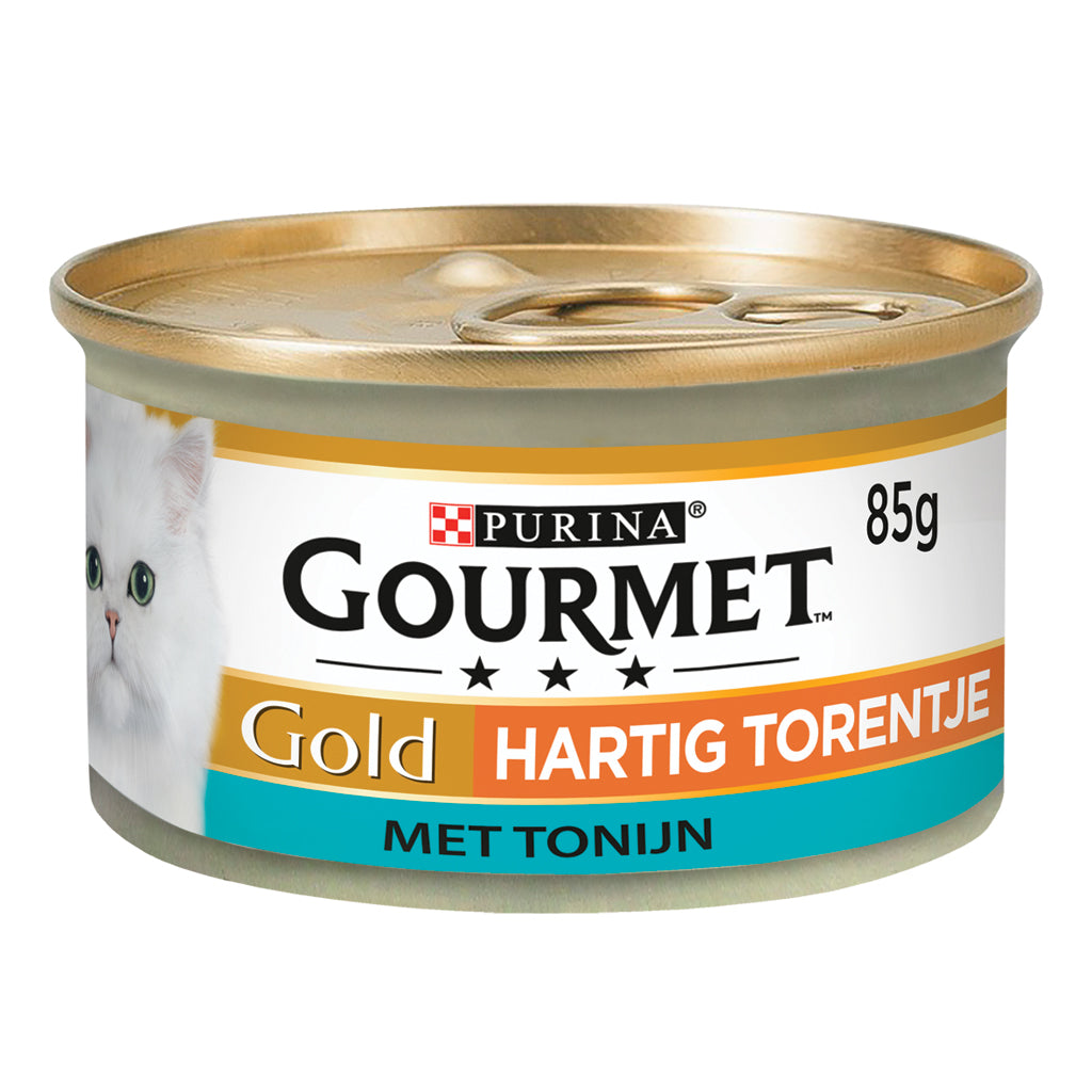 Gourmet Gold Blik Hartig Torentje Tonijn – Nat Kattenvoer – 85 g
