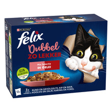 Felix Dubbel Zo Lekker Mix Selectie – nat kattenvoer in gelei 12x85g