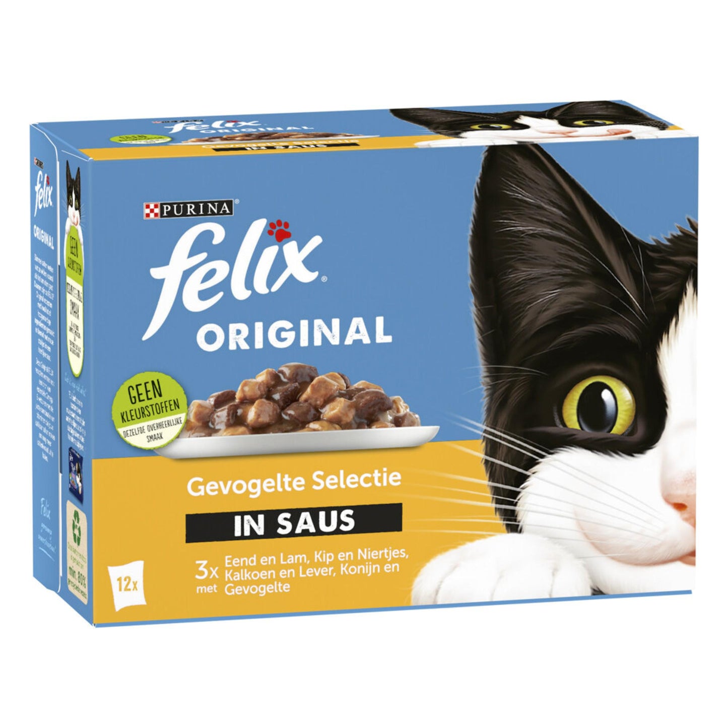 Felix Original Gevogelte Selectie – nat kattenvoer in gelei 12x85g