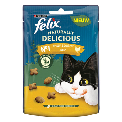 Felix Naturally Delicious kip 50gr kattensnack met catnip