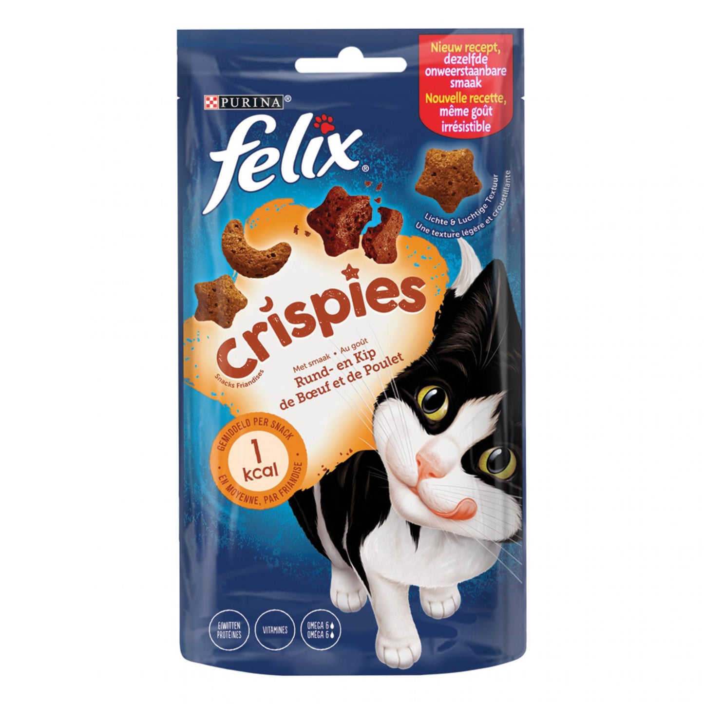 Felix Crispies beef chicken 45gr kattensnack