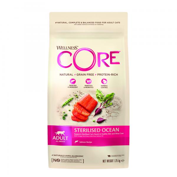 Wellness CORE Gesteriliseerd Ocean Zalm – Droog Kattenvoer – 1,75 kg