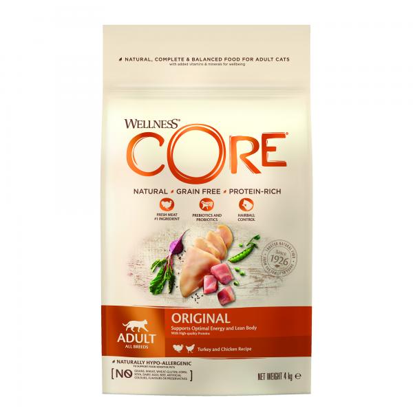 Wellness CORE Original Kalkoen & Kip – Droog Kattenvoer – 4 kg