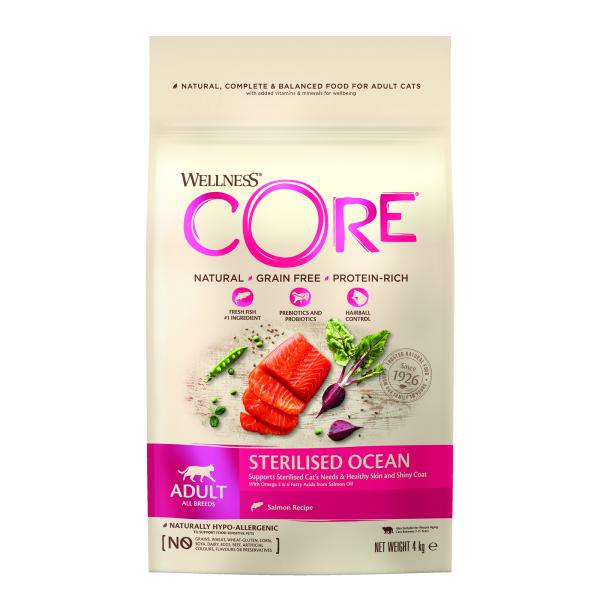 Wellness CORE Gesteriliseerd Ocean Zalm – Droog Kattenvoer – 4 kg