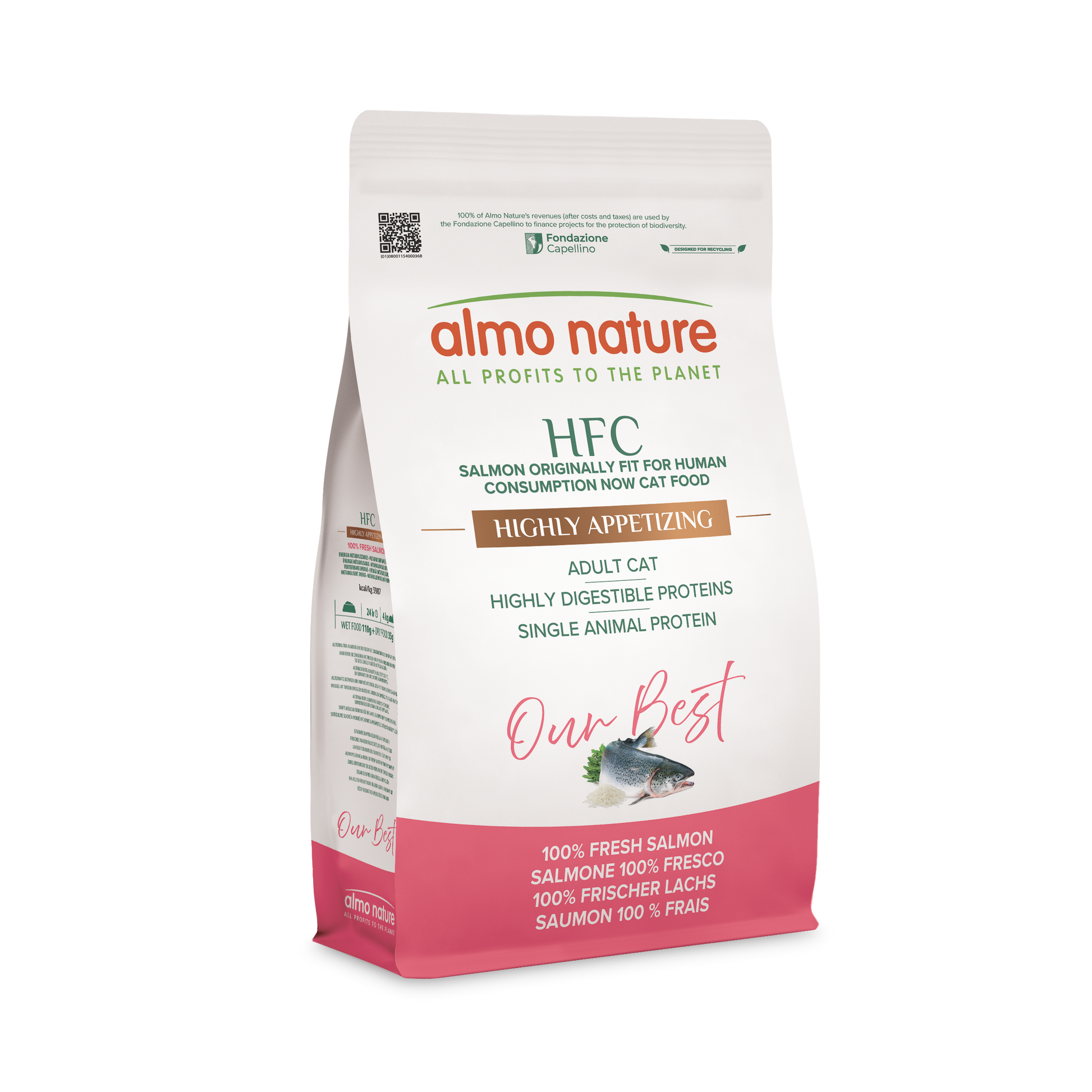 Almo Nature HFC Our Best Adult Zalm – Droog Kattenvoer – 1,2 kg
