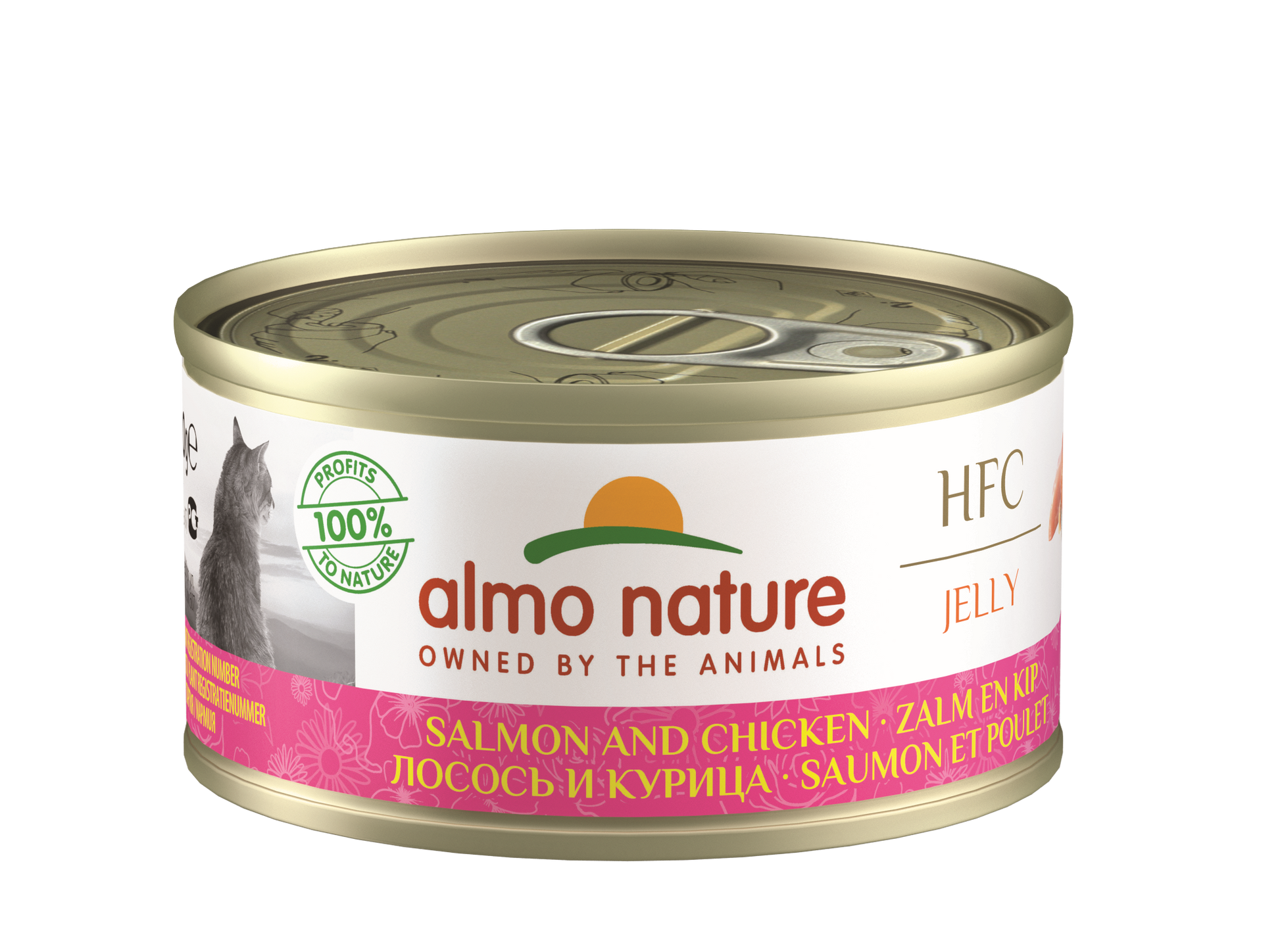 Almo Nature HFC Blik Gelei Zalm & Kip – Nat Kattenvoer – 70 g