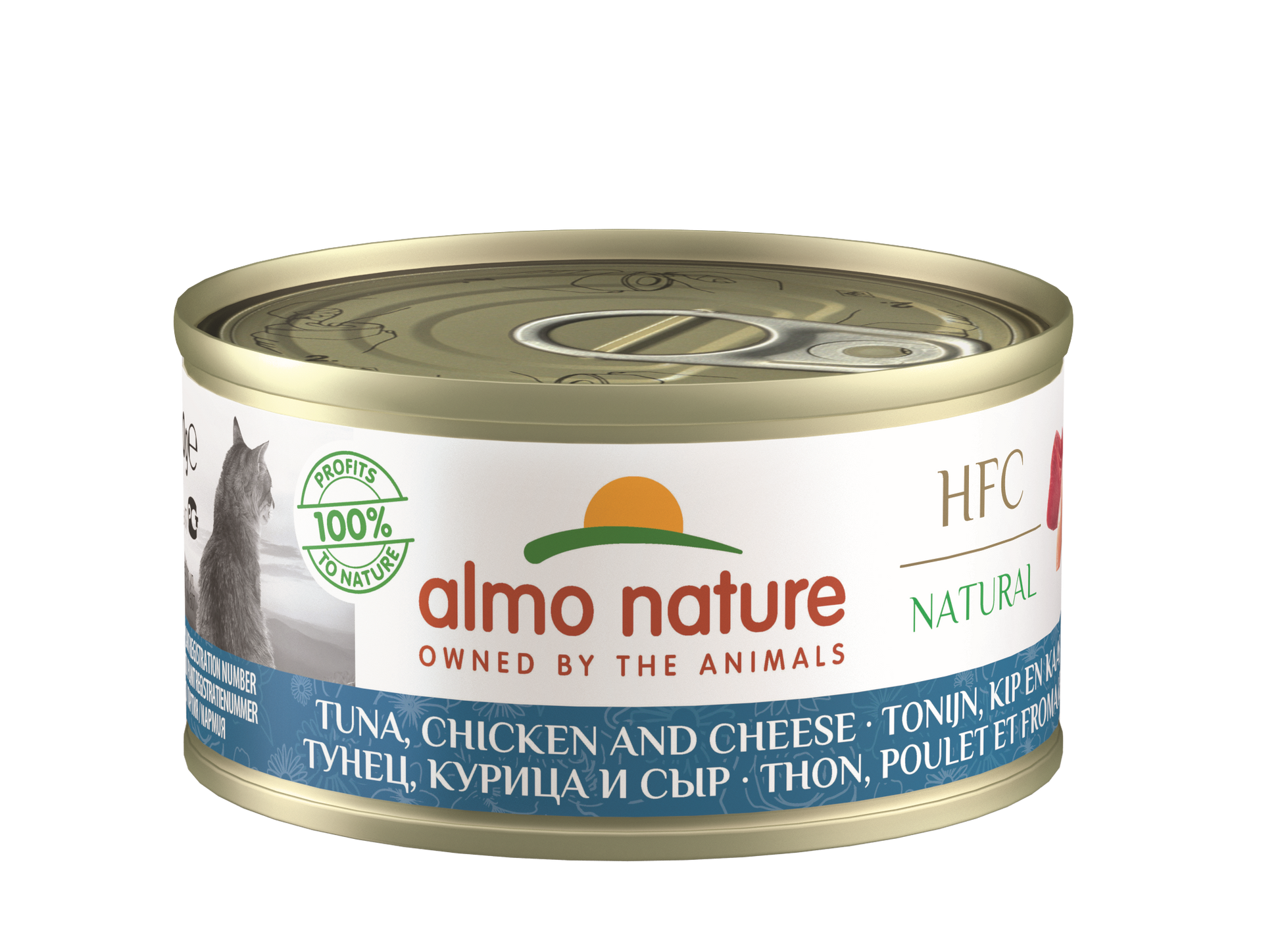 Almo Nature HFC Blik Cuisine Tonijn & Kip & Kaas – Nat Kattenvoer – 70 g