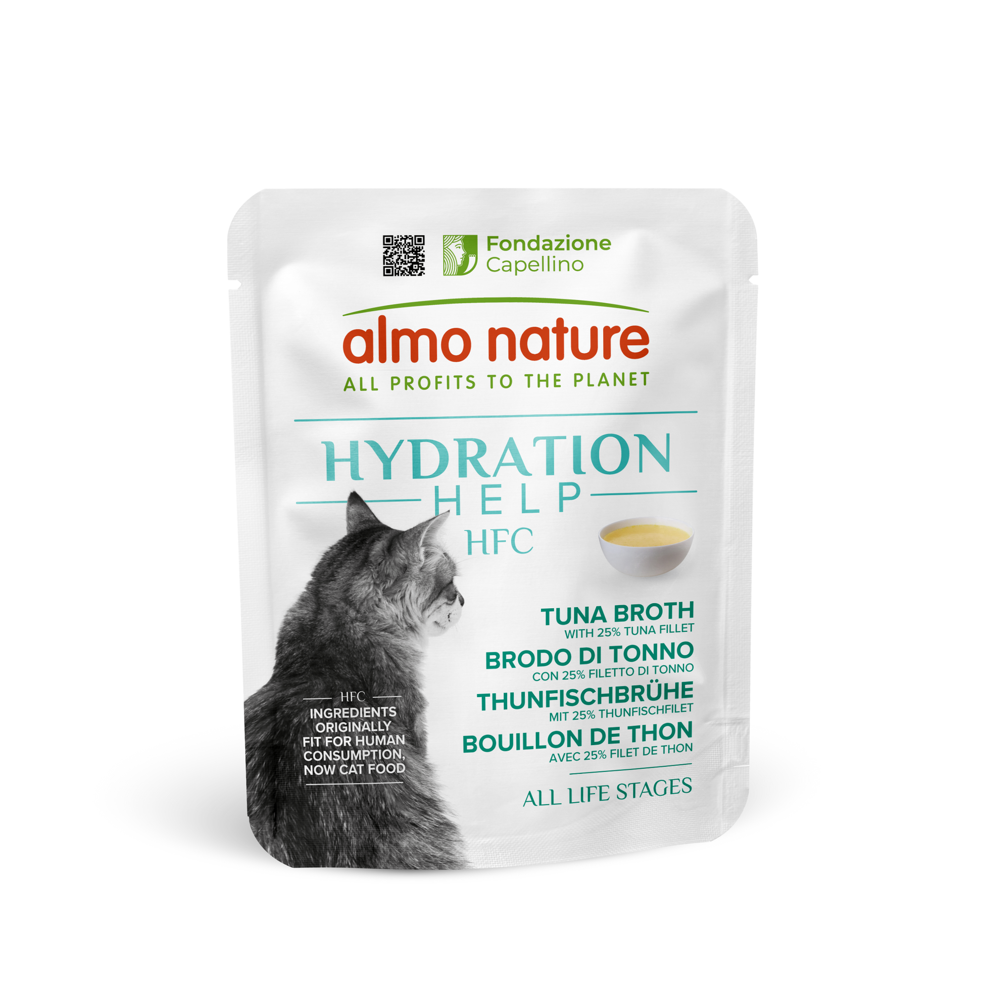 Almo Nature HFC Maaltijdzakje Hydration Help Bouillon Tonijnfilet – Nat Kattenvoer – 50 g