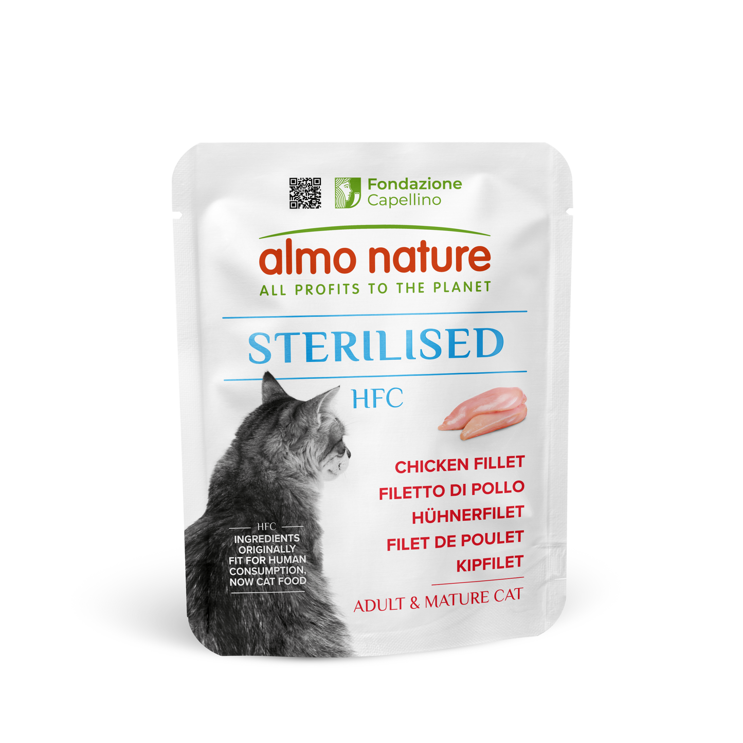 Almo Nature HFC Maaltijdzakje Gesteriliseerd Kipfilet – Nat Kattenvoer – 50 g