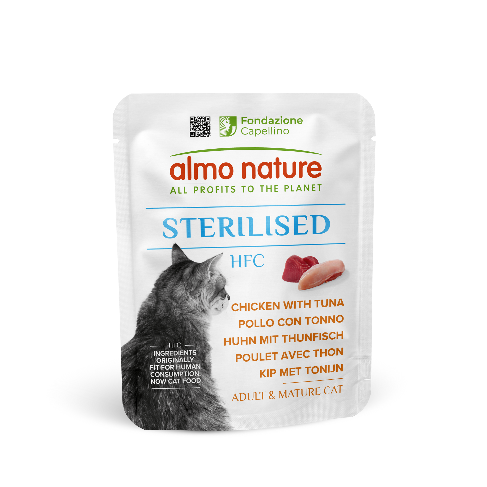 Almo Nature HFC Maaltijdzakje Gesteriliseerd Kip & Tonijn – Nat Kattenvoer – 50 g