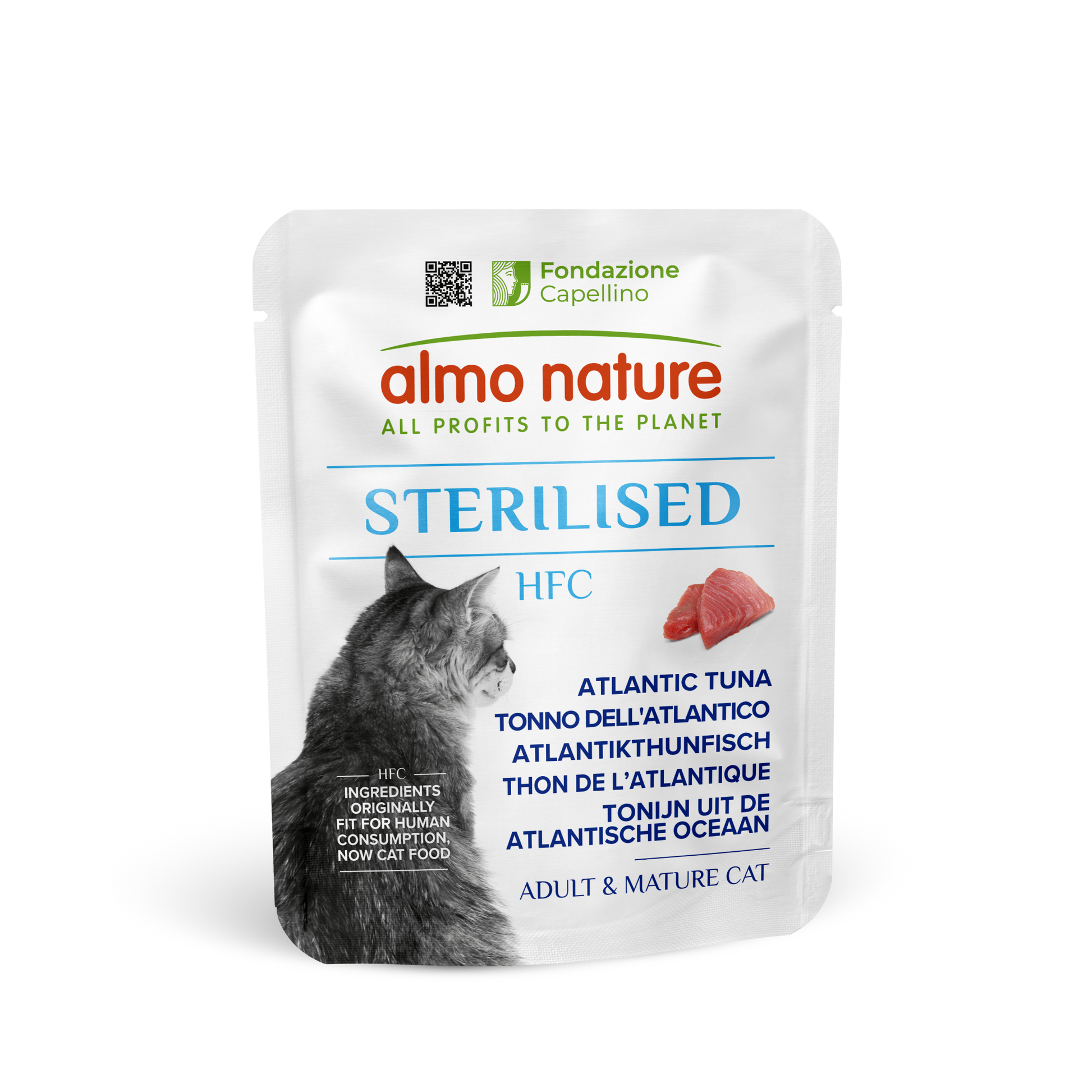 Almo Nature HFC Maaltijdzakje Gesteriliseerd Tonijn Atl. Oceaan – Nat Kattenvoer – 50 g