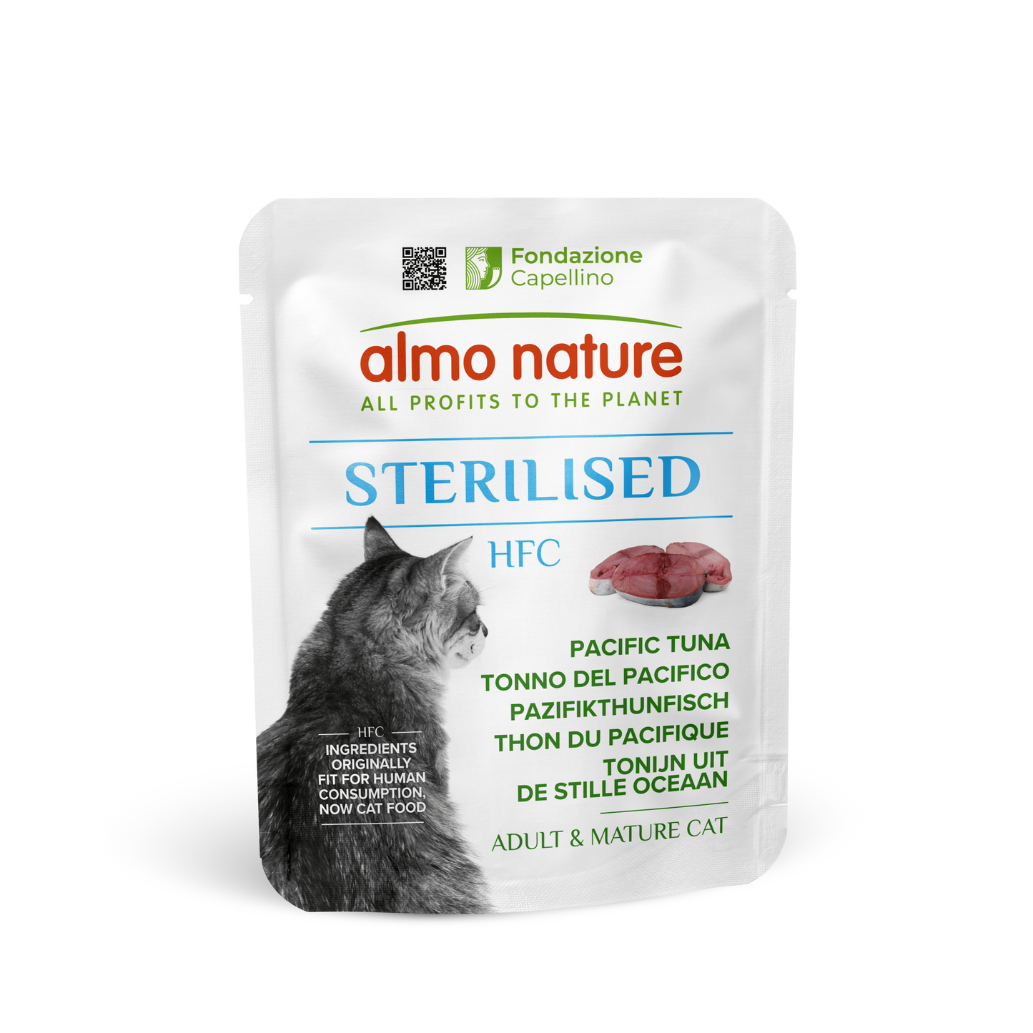 Almo Nature HFC Maaltijdzakje Gesteriliseerd Tonijn Stille Oceaan – Nat Kattenvoer – 50 g