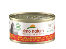 Almo Nature HFC Blik Natural Kip & Garnaaltjes – Nat Kattenvoer – 70 g