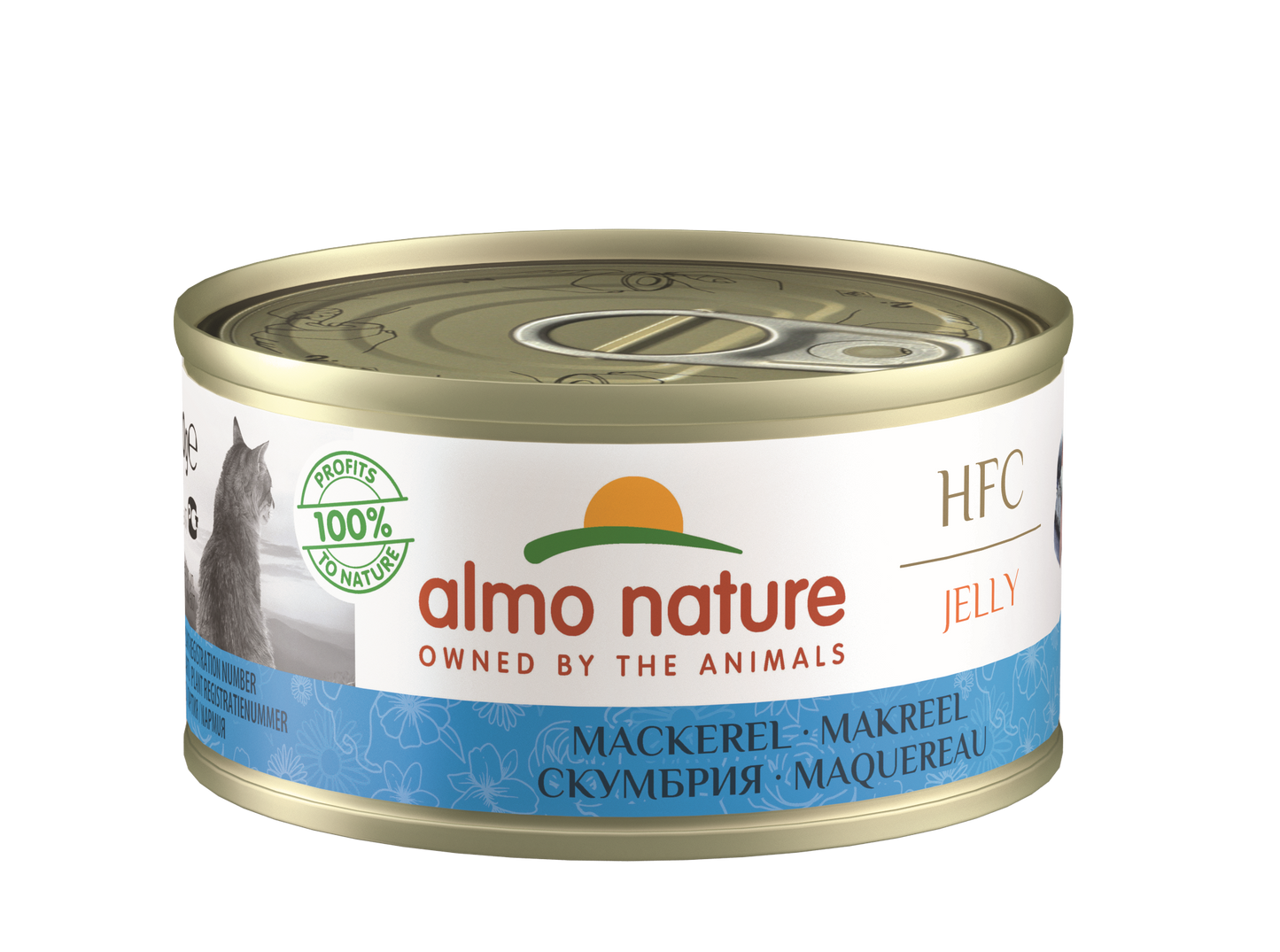 Almo Nature HFC Blik Gelei Makreel – Nat Kattenvoer – 70 g