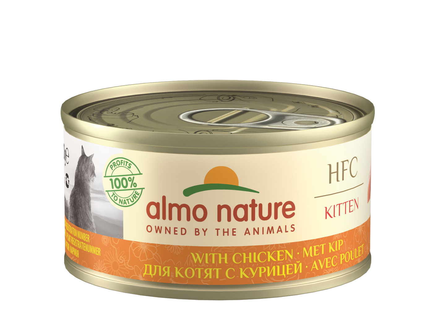 Almo Nature HFC Kitten Blik Natural Kip – Nat Kattenvoer – 70 g