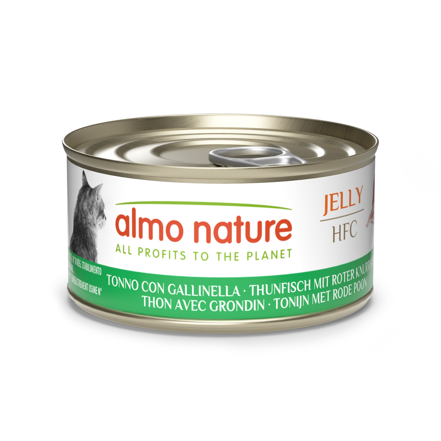 Almo Nature HFC Blik Gelei Tonijn & Rode Poon – Nat Kattenvoer – 70 g