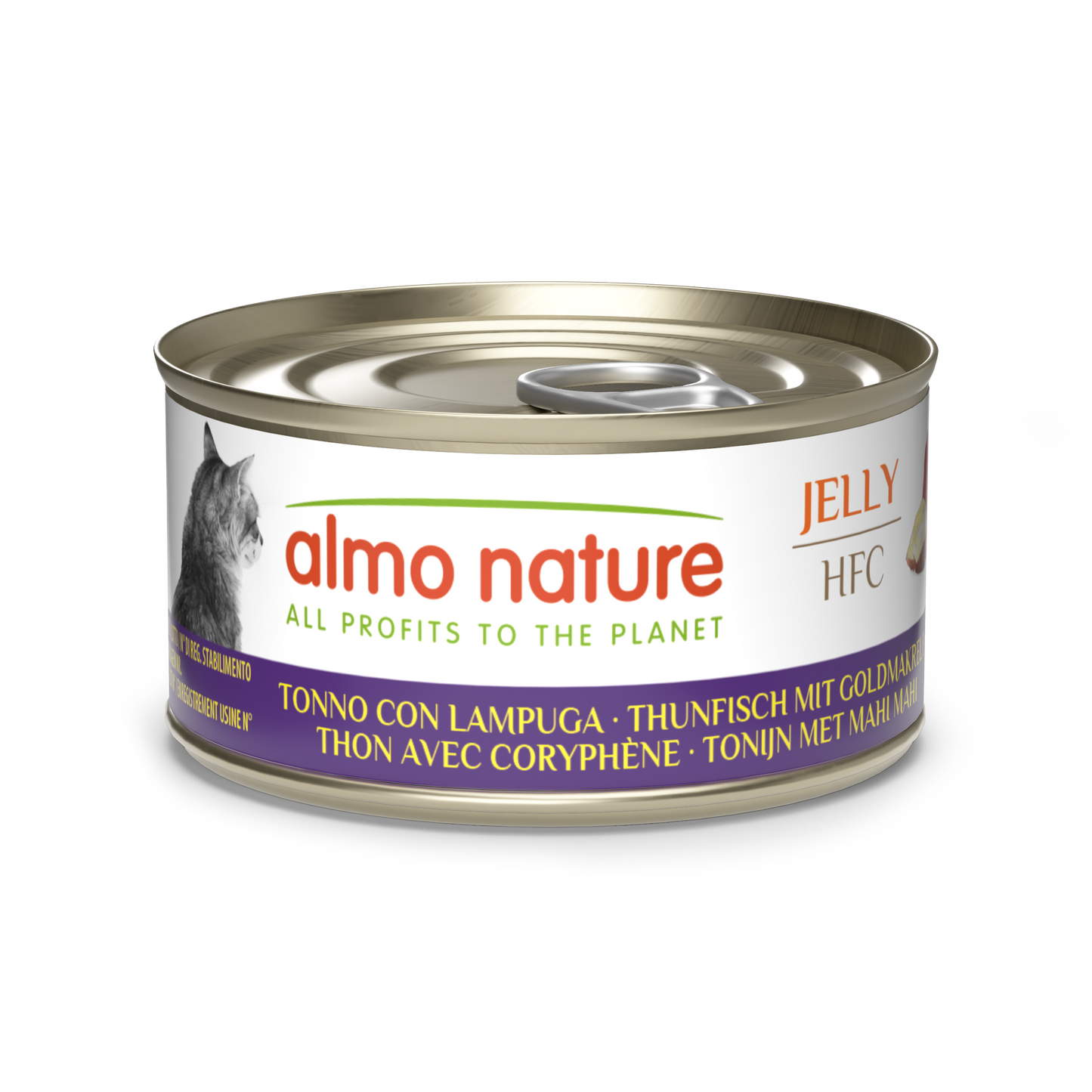 Almo Nature HFC Blik Gelei Tonijn & Mahi Mahi – Nat Kattenvoer – 70 g