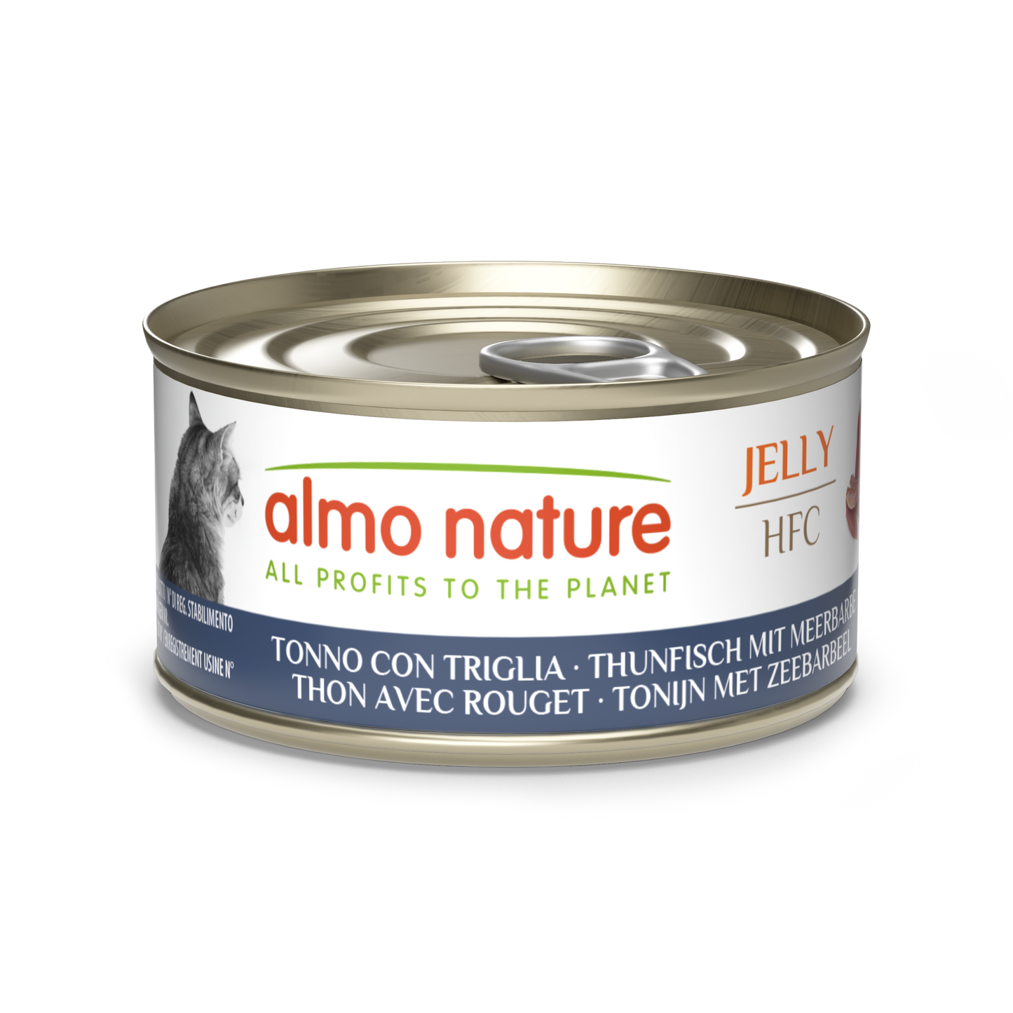 Almo Nature HFC Blik Gelei Tonijn & Zeebarbeel – Nat Kattenvoer – 70 g