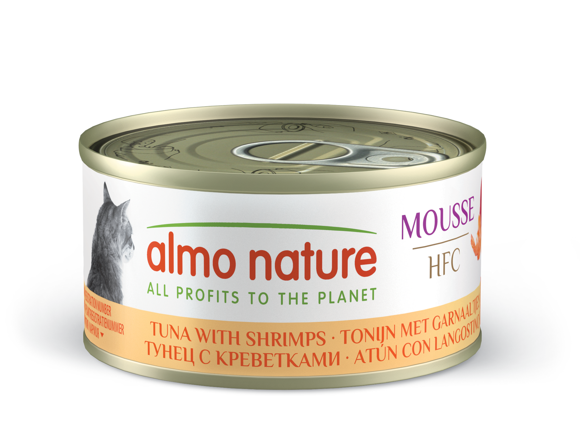 Almo Nature HFC Blik Mousse Tonijn & Garnalen – Nat Kattenvoer – 70 g