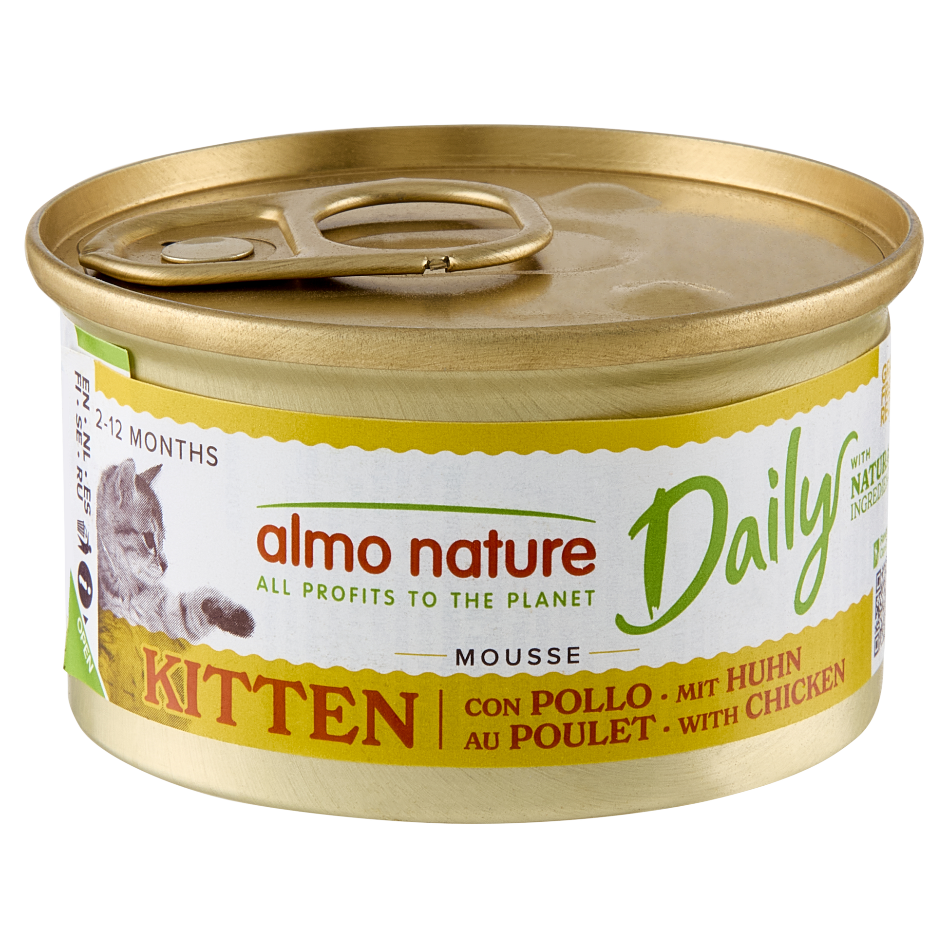 Almo Nature Daily Kitten Blik Mousse Kip – Nat Kattenvoer – 85 g