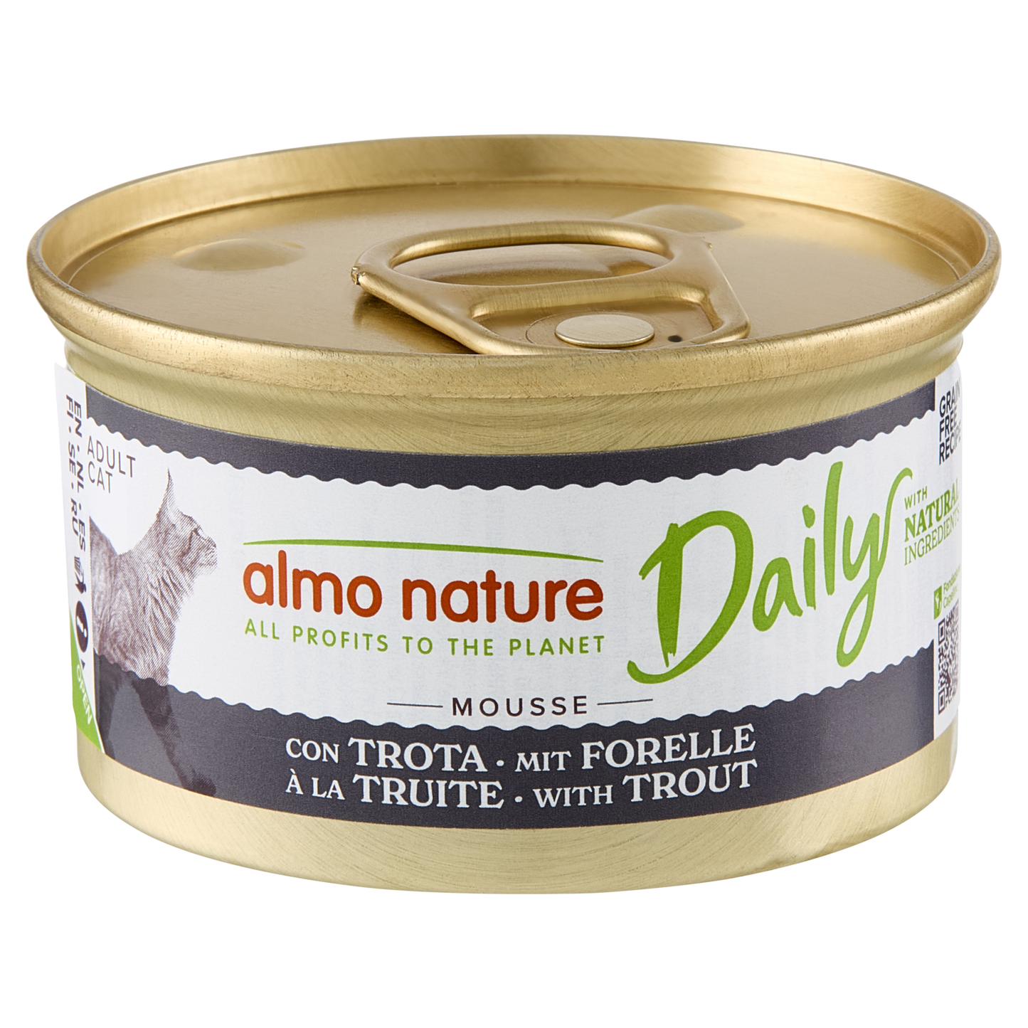 Almo Nature Daily Blik Mousse Forel – Nat Kattenvoer – 85 g