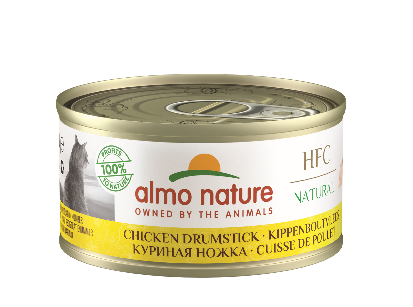 Almo Nature HFC Blik Natural Kippenbout – Nat Kattenvoer – 70 g