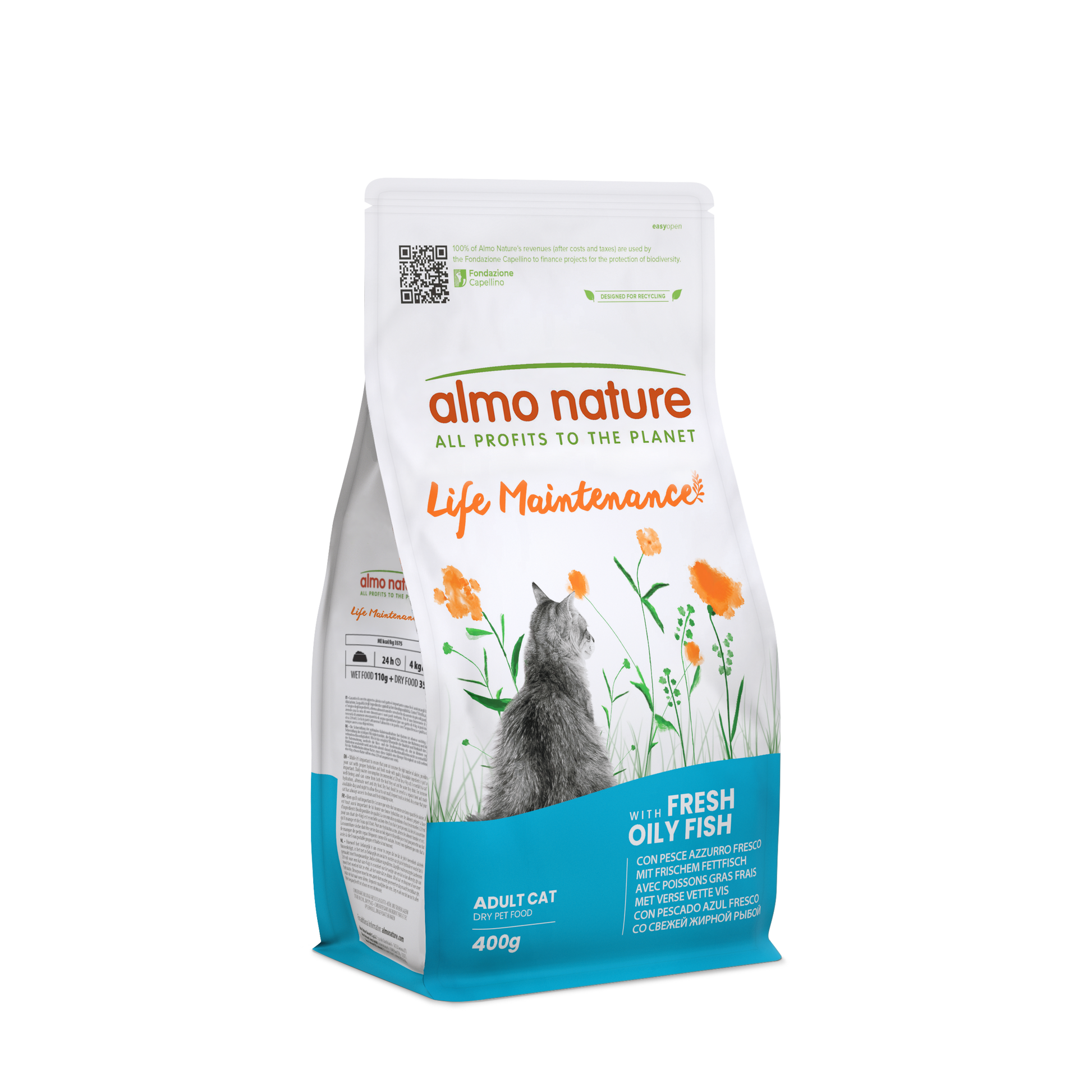 Almo Nature Life Maintenance Vette Vis – Droog Kattenvoer – 400 g
