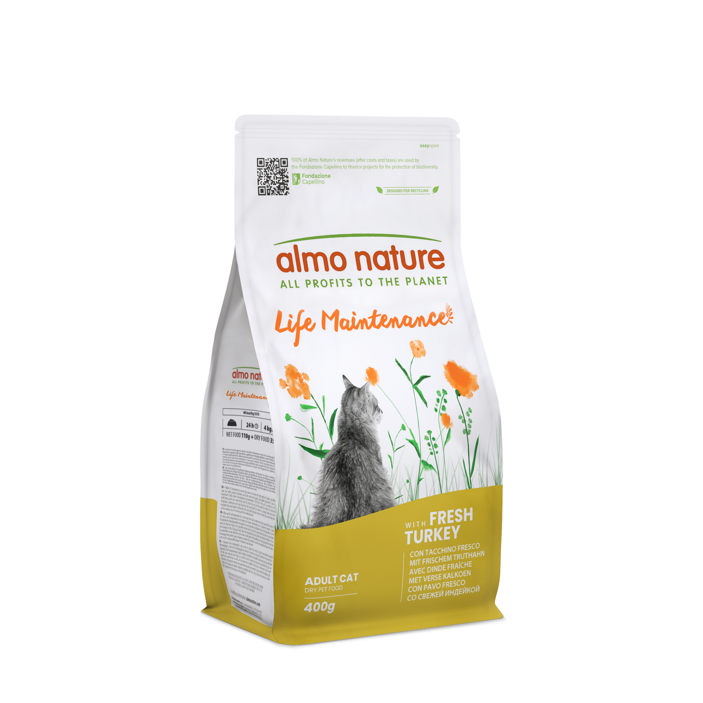 Almo Nature Life Maintenance Kalkoen – Droog Kattenvoer – 400 g