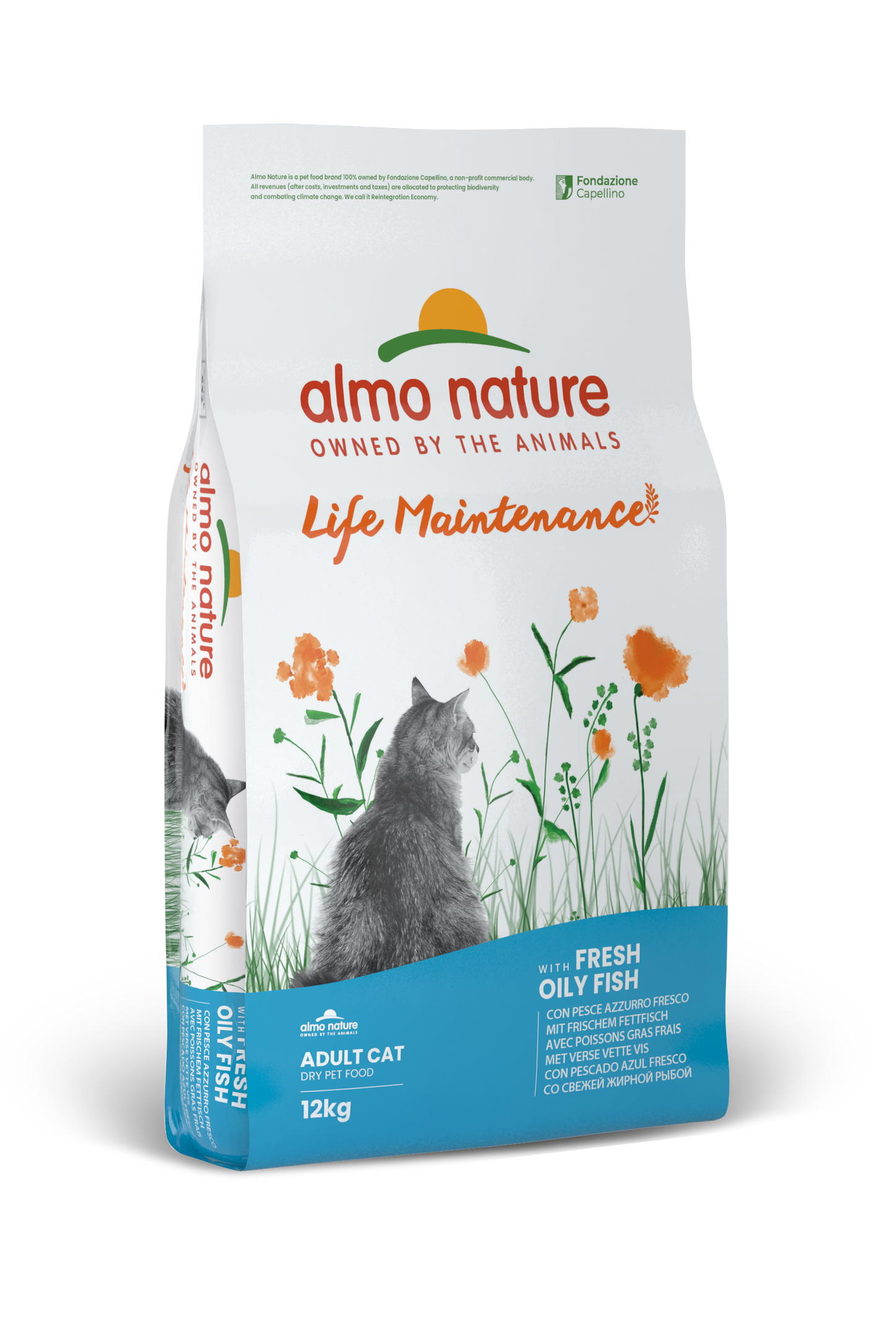 Almo Nature Holistic Maintenance Vette Vis & Rijst – Droog Kattenvoer – 12 kg
