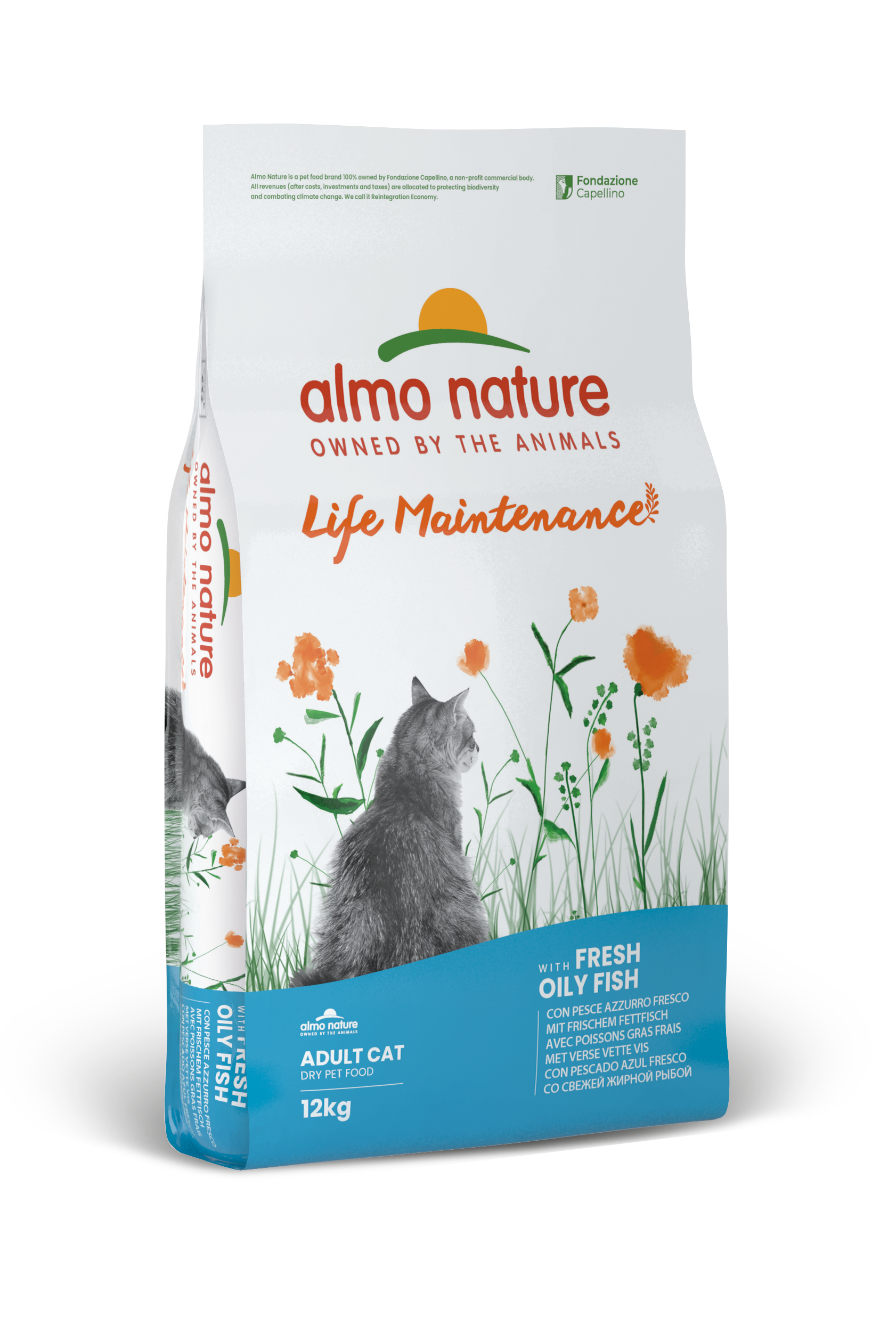 Almo Nature Holistic Maintenance Vette Vis & Rijst – Droog Kattenvoer – 12 kg