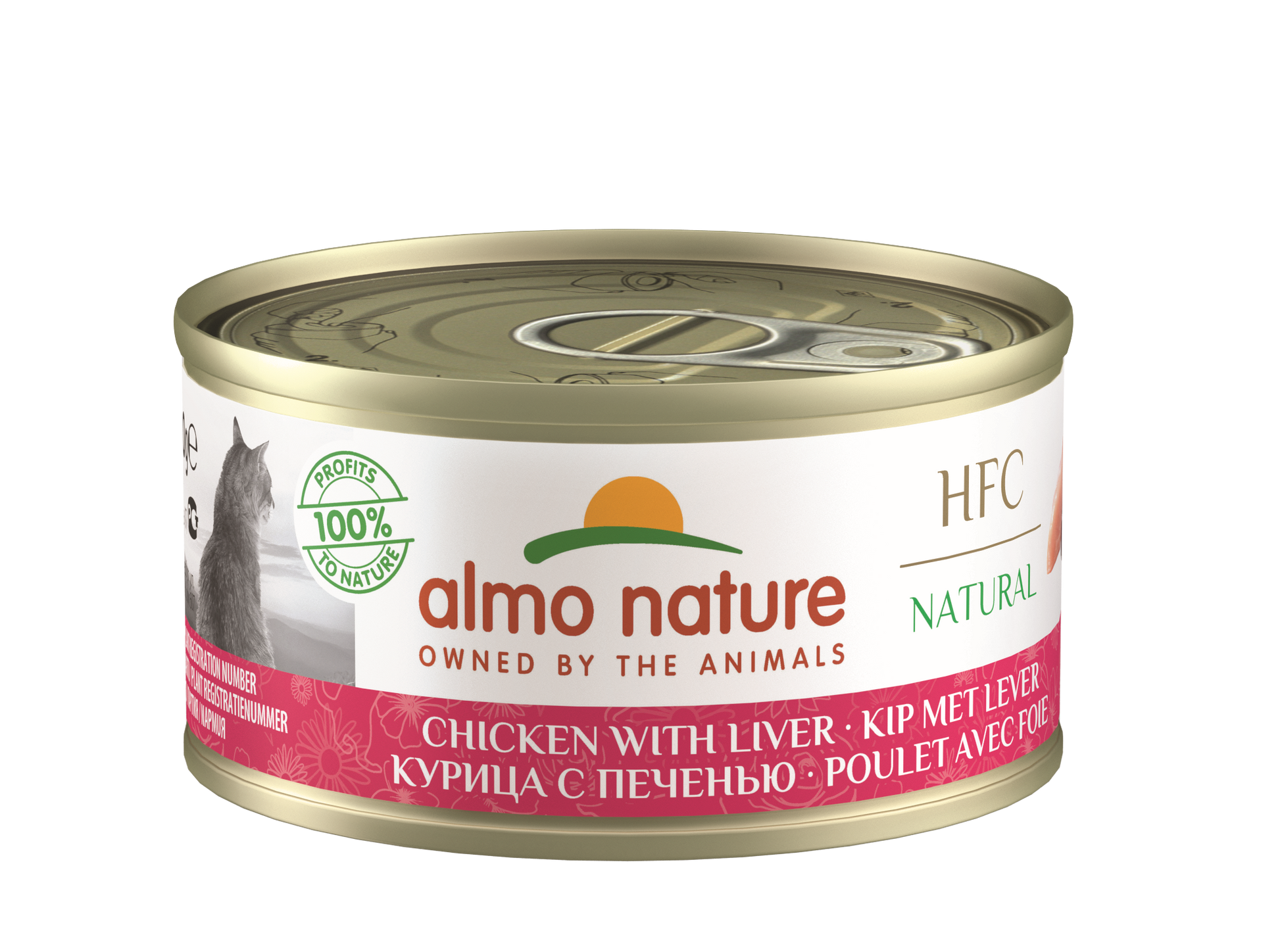 Almo Nature HFC Blik Natural Kip & Lever – Nat Kattenvoer – 70 g