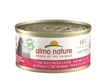 Almo Nature HFC Blik Natural Kip & Lever – Nat Kattenvoer – 70 g
