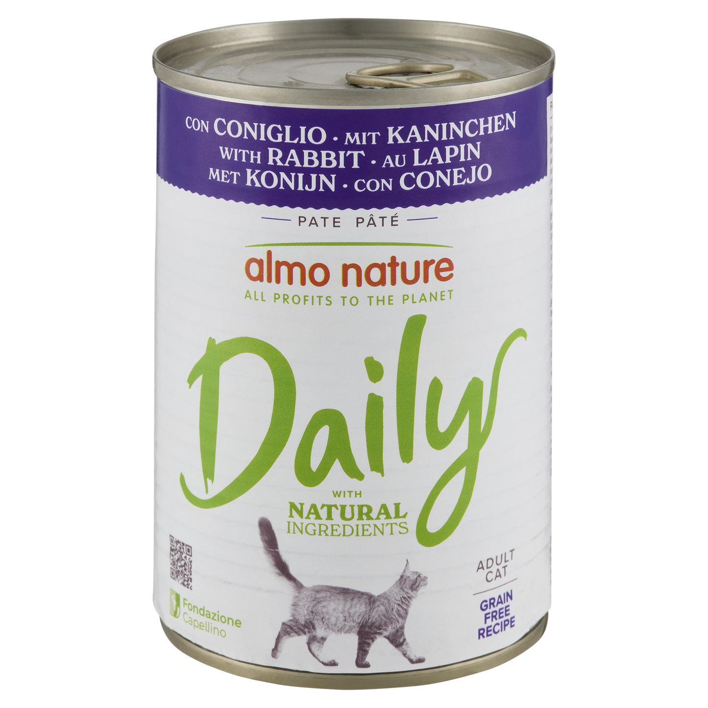 Almo Nature Daily Blik Konijn – Nat Kattenvoer – 400 g