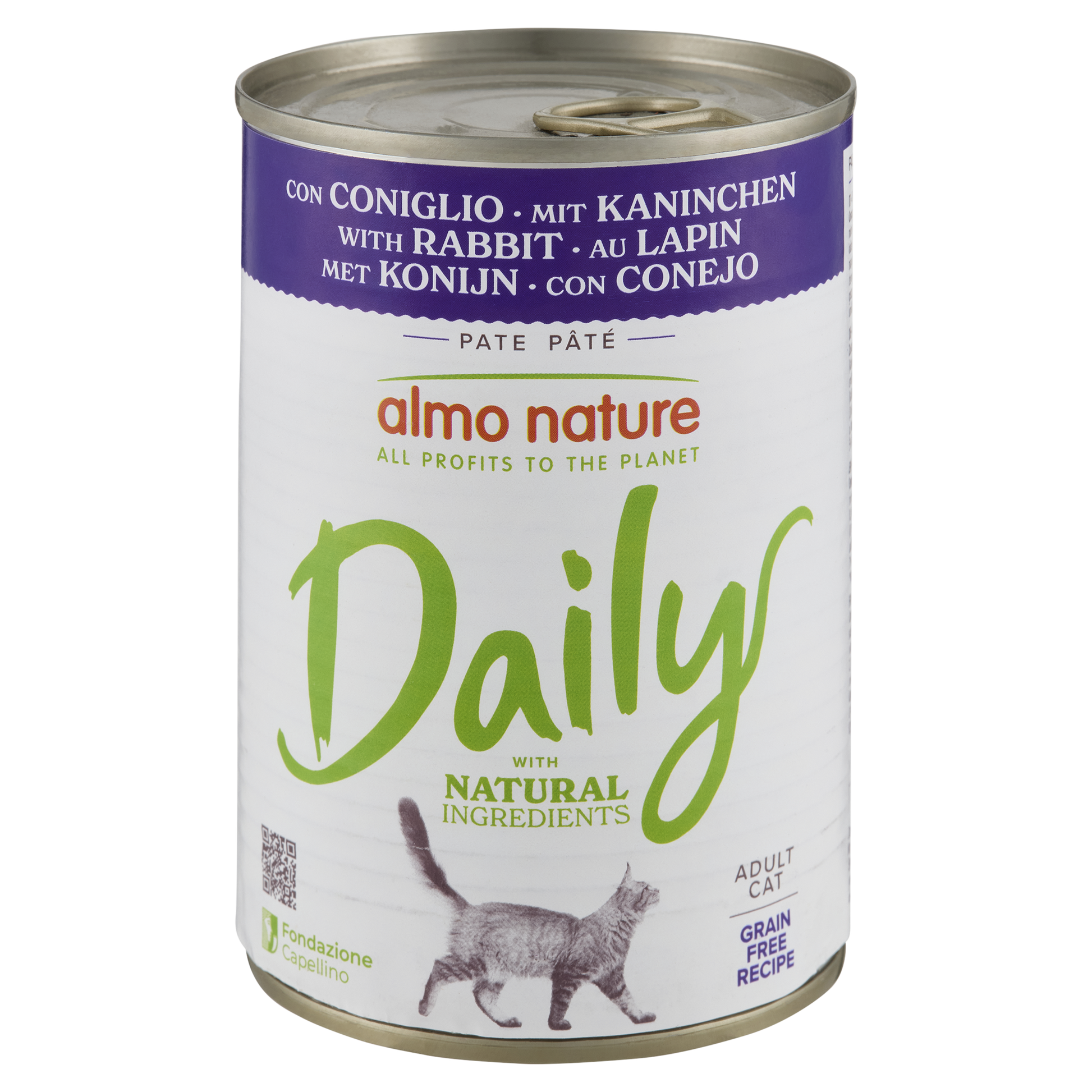 Almo Nature Daily Blik Konijn – Nat Kattenvoer – 400 g