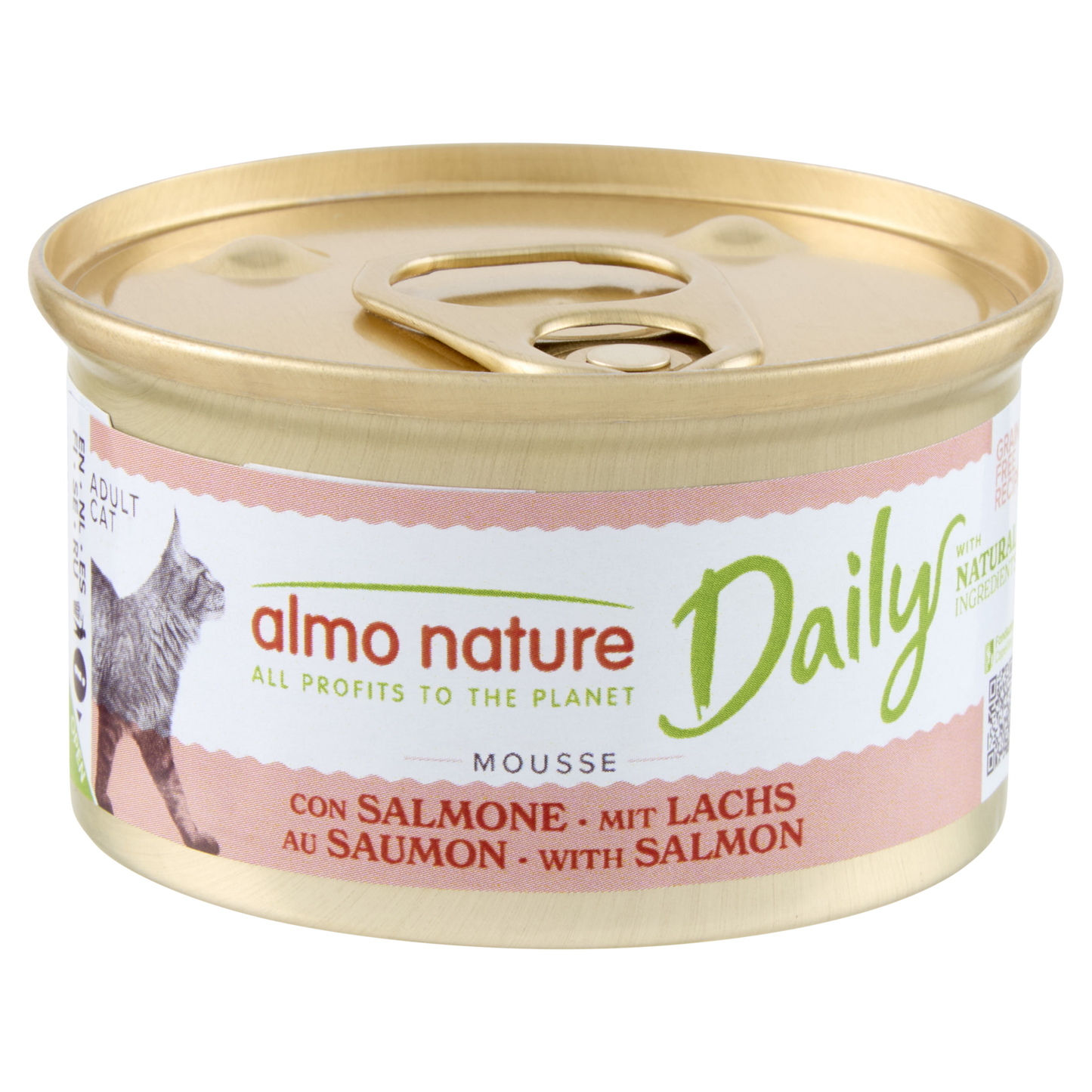 Almo Nature Daily Blik Mousse Zalm – Nat Kattenvoer – 85 g