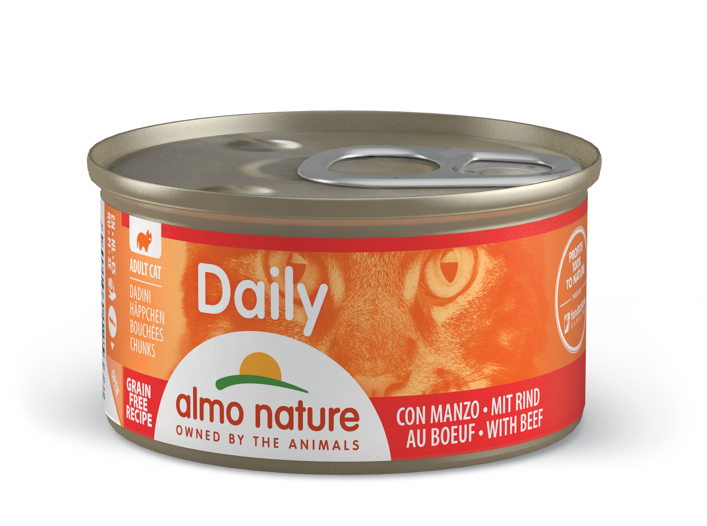 Almo Nature Daily Blik Brokjes Rund – Nat Kattenvoer – 85 g