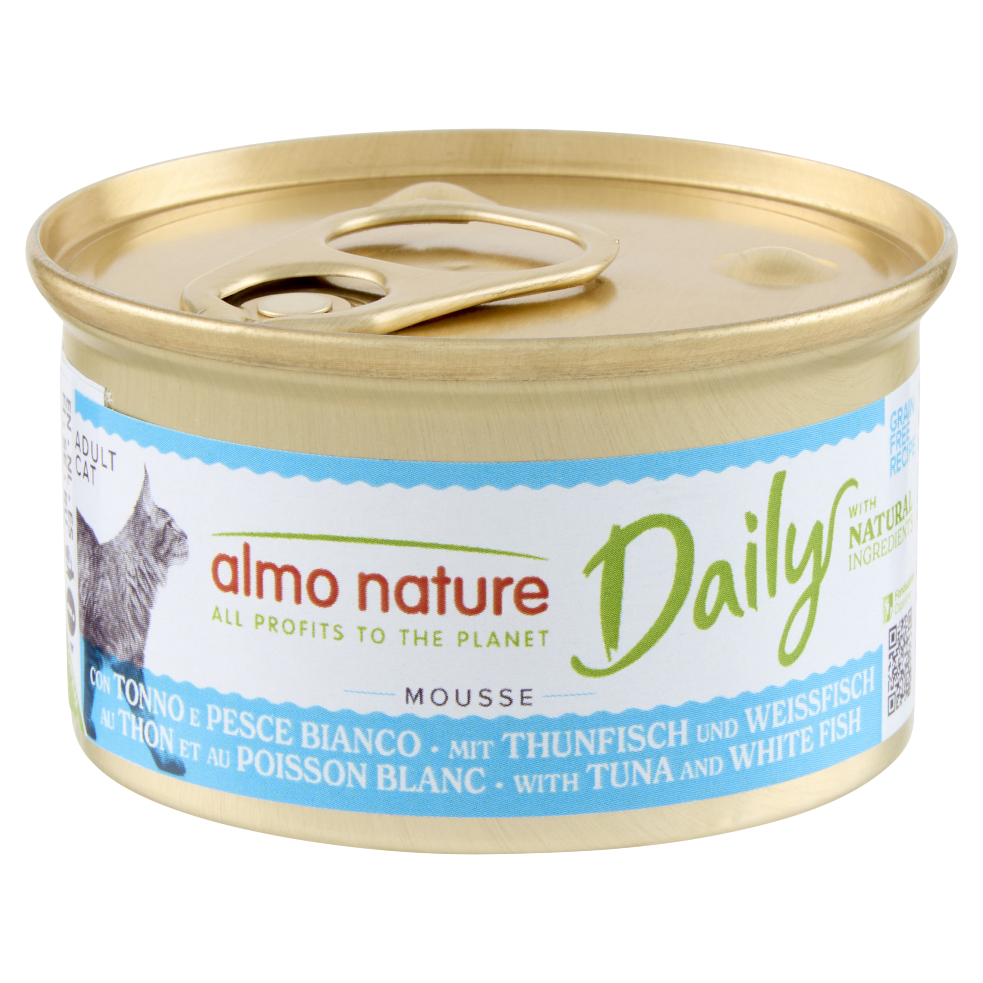 Almo Nature Daily Blik Mousse Tonijn & Kabeljauw – Nat Kattenvoer – 85 g