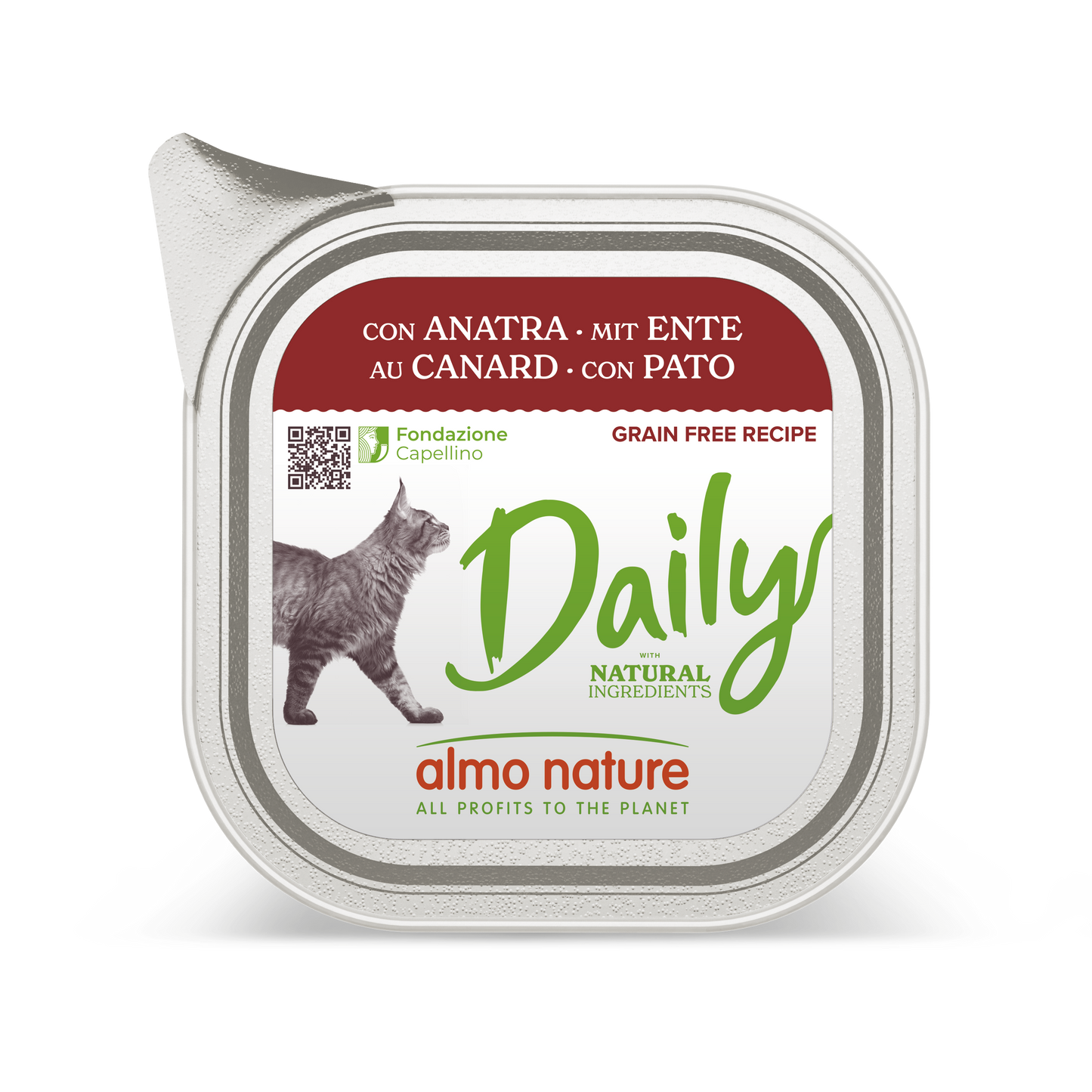 Almo Nature Daily Kuipje Eend – Nat Kattenvoer – 100 g