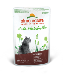 Almo Nature Holistic Maaltijdzakje Anti-haarbal Rund – Nat Kattenvoer – 70 g
