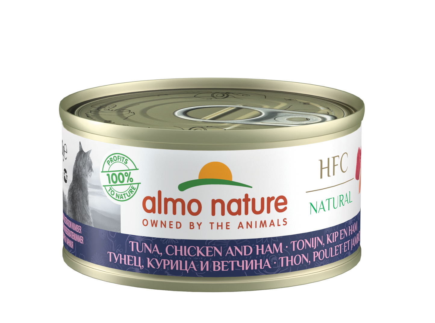 Almo Nature HFC Blik Cuisine Tonijn & Kip & Ham – Nat Kattenvoer – 70 g
